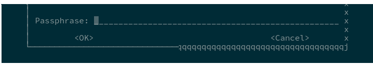 The Pass application with incorrect terminal settings:inline