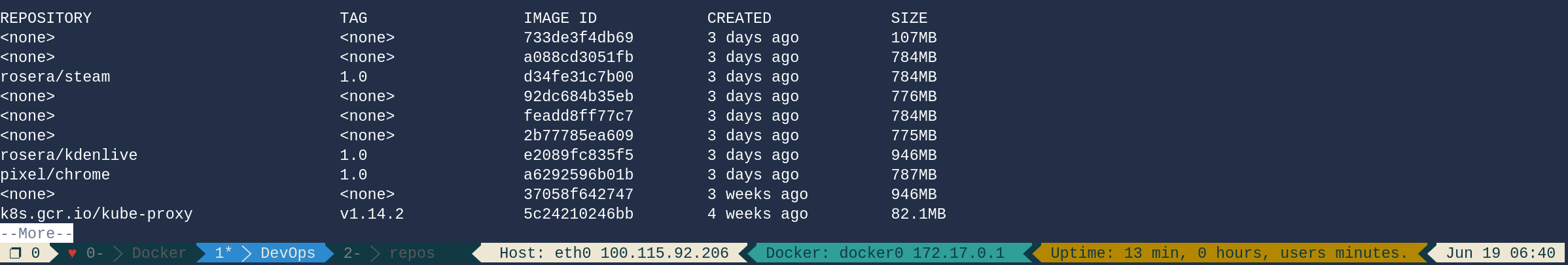 tmux statusline